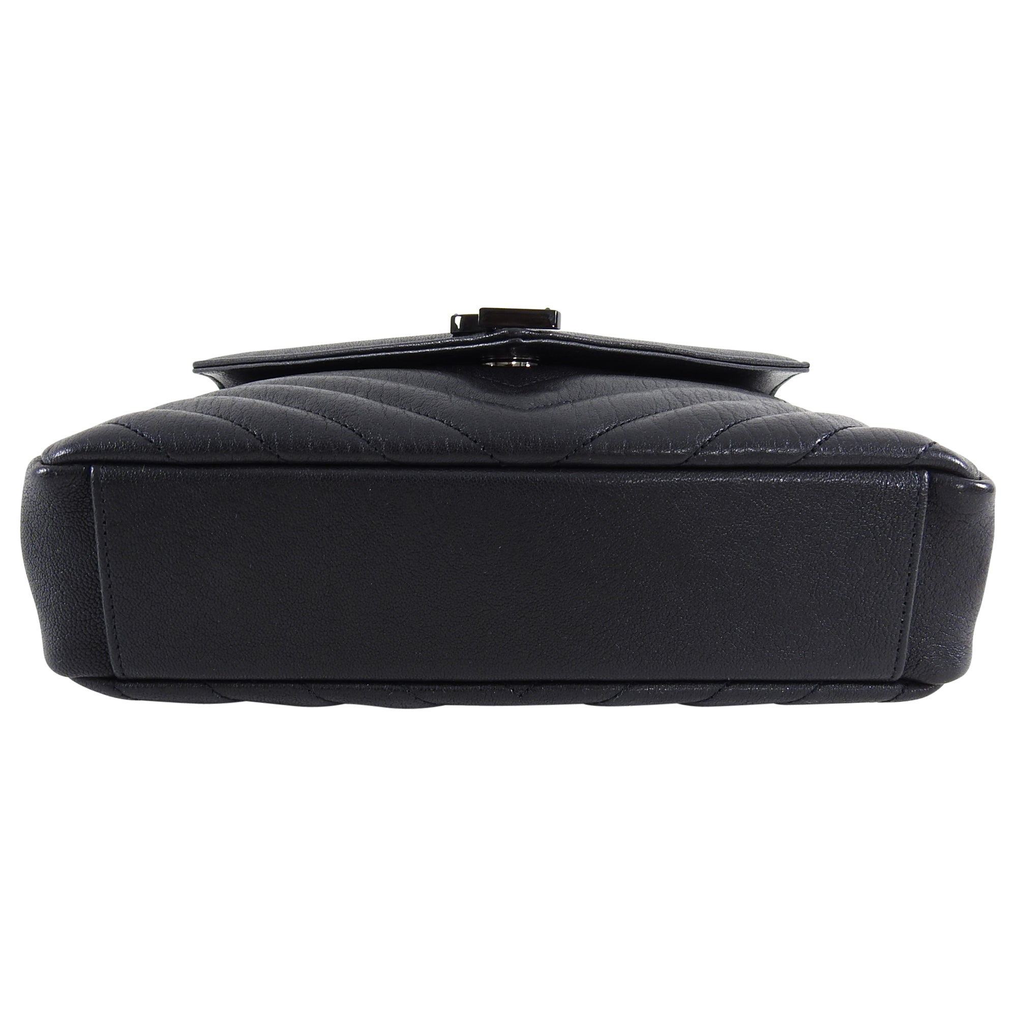 Saint Laurent College Medium Logo Chain Bag All Black