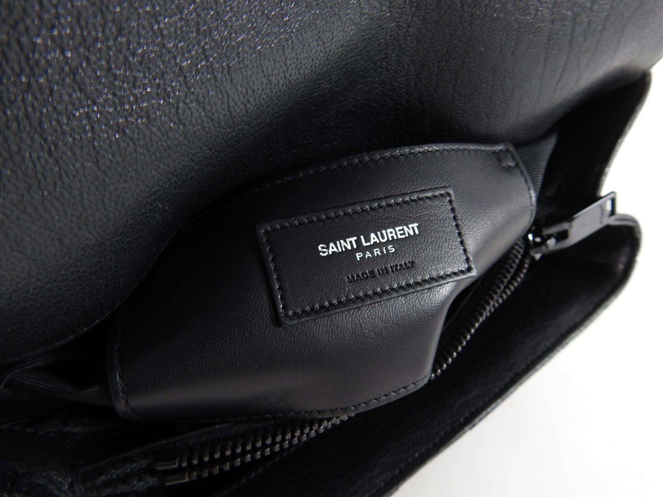 Saint Laurent College Medium Logo Chain Bag All Black