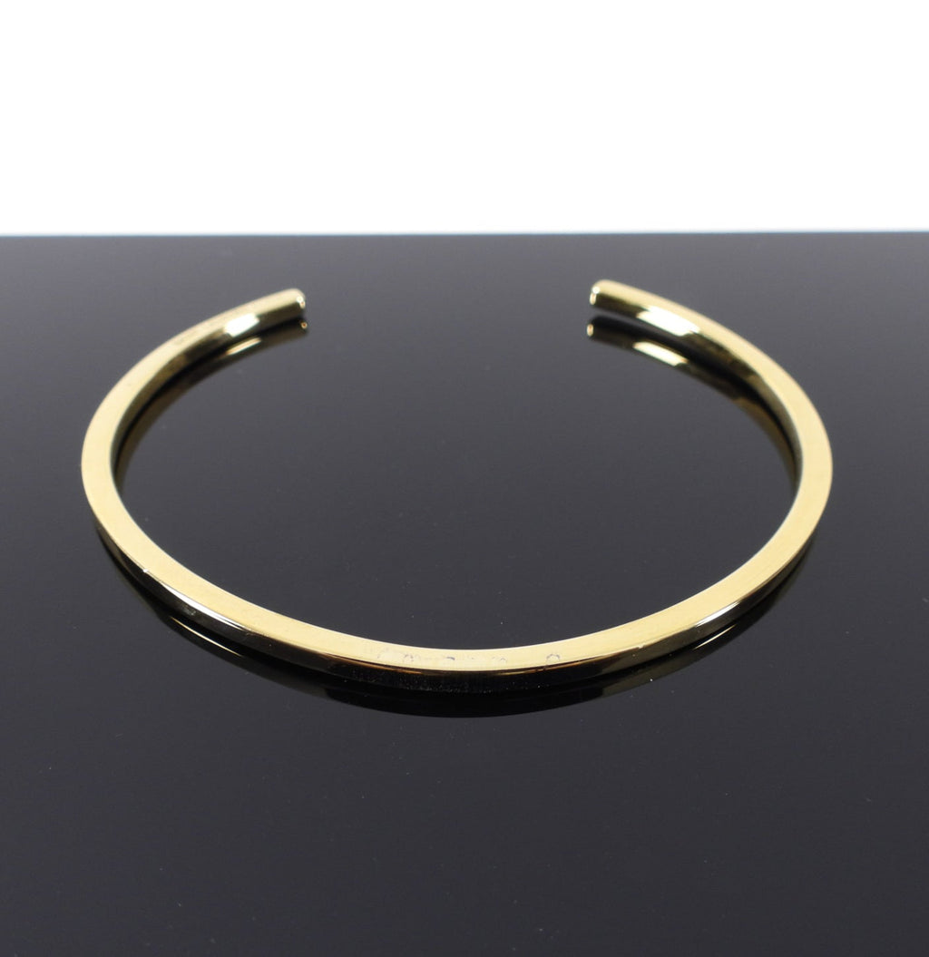 Saint Laurent Sterling Vermeil Thin Cuff Bracelet - M