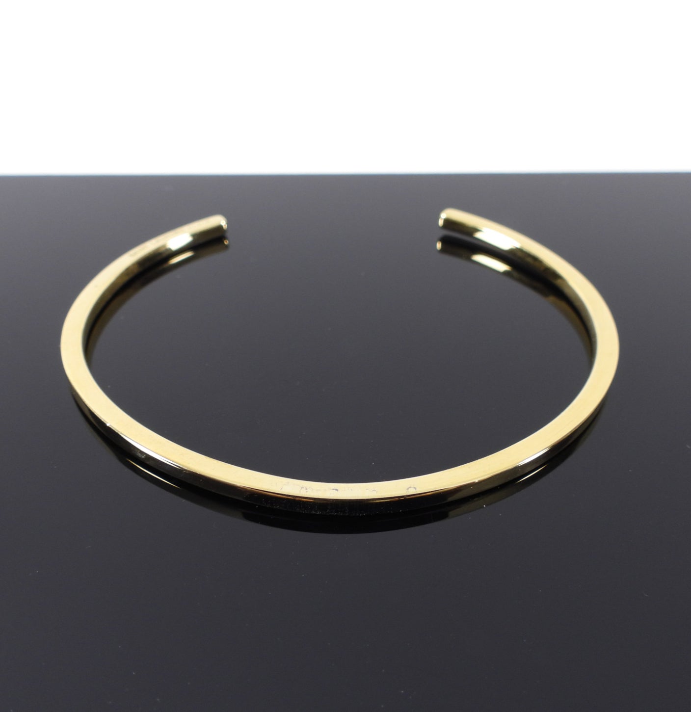 Saint Laurent Sterling Vermeil Thin Cuff Bracelet - M
