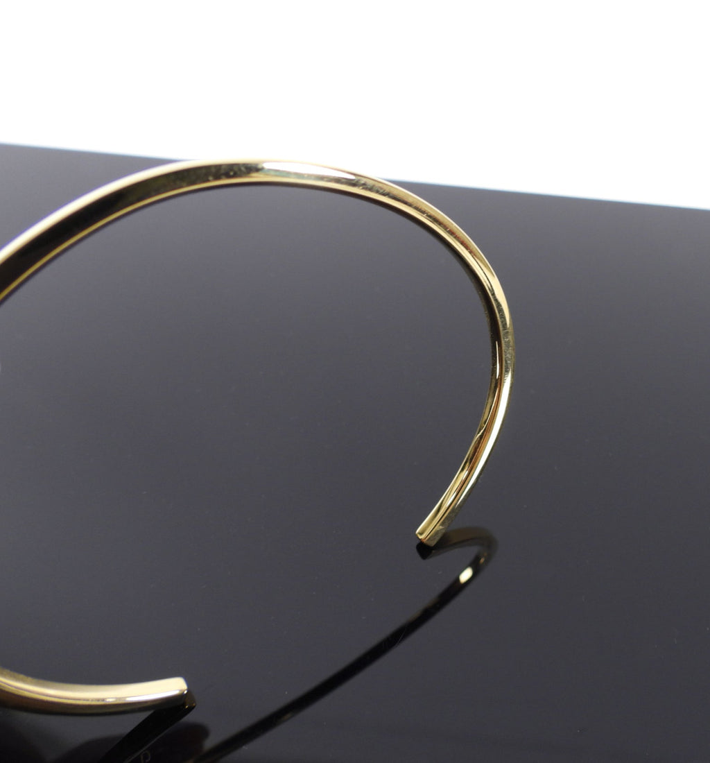 Saint Laurent Sterling Vermeil Thin Cuff Bracelet - M
