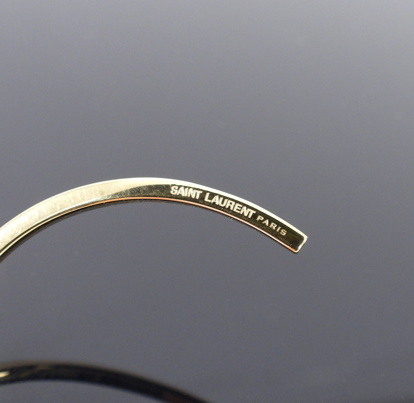 Saint Laurent Sterling Vermeil Thin Cuff Bracelet - M