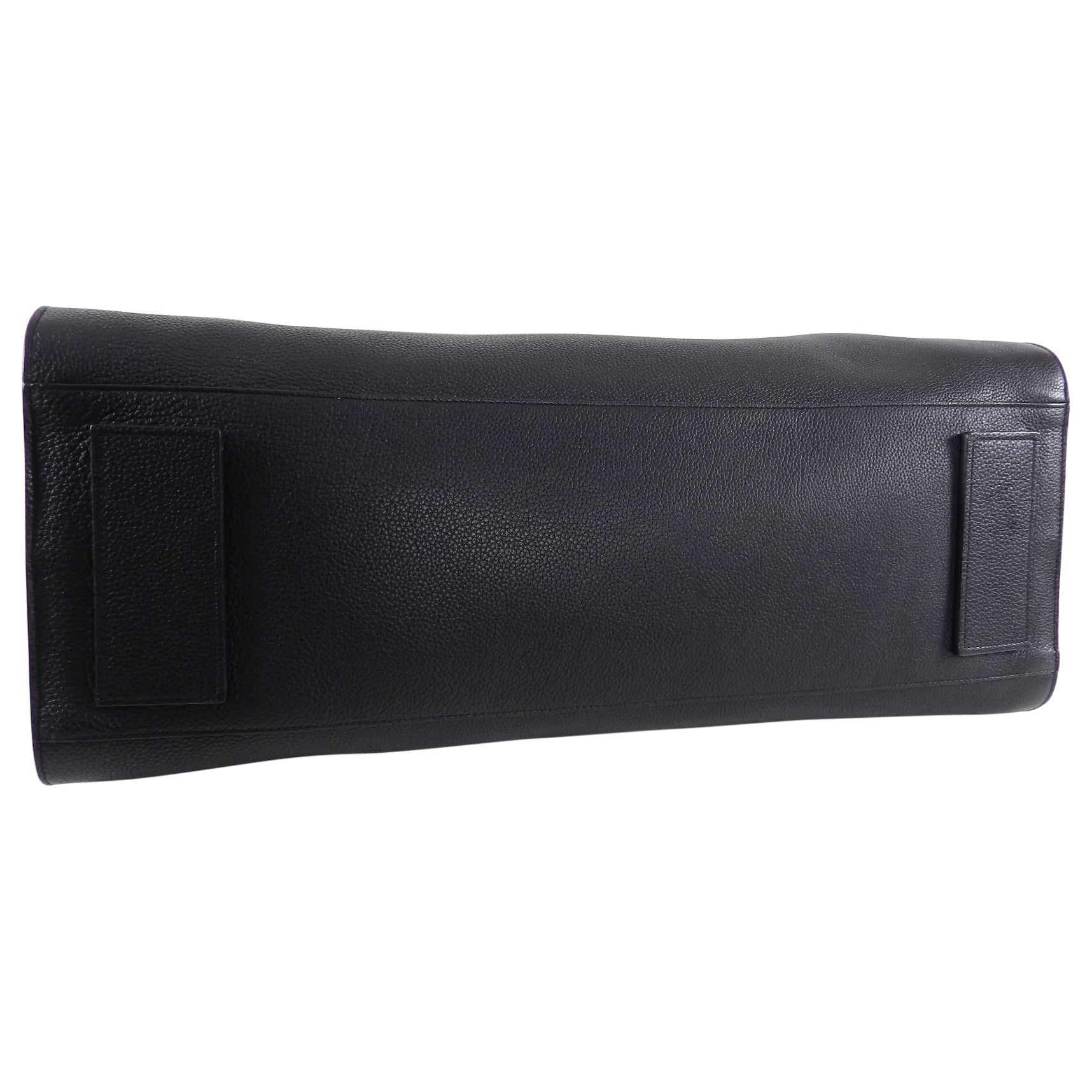 Saint Laurent Black Leather Sac de Jour 48H Large Duffle Bag