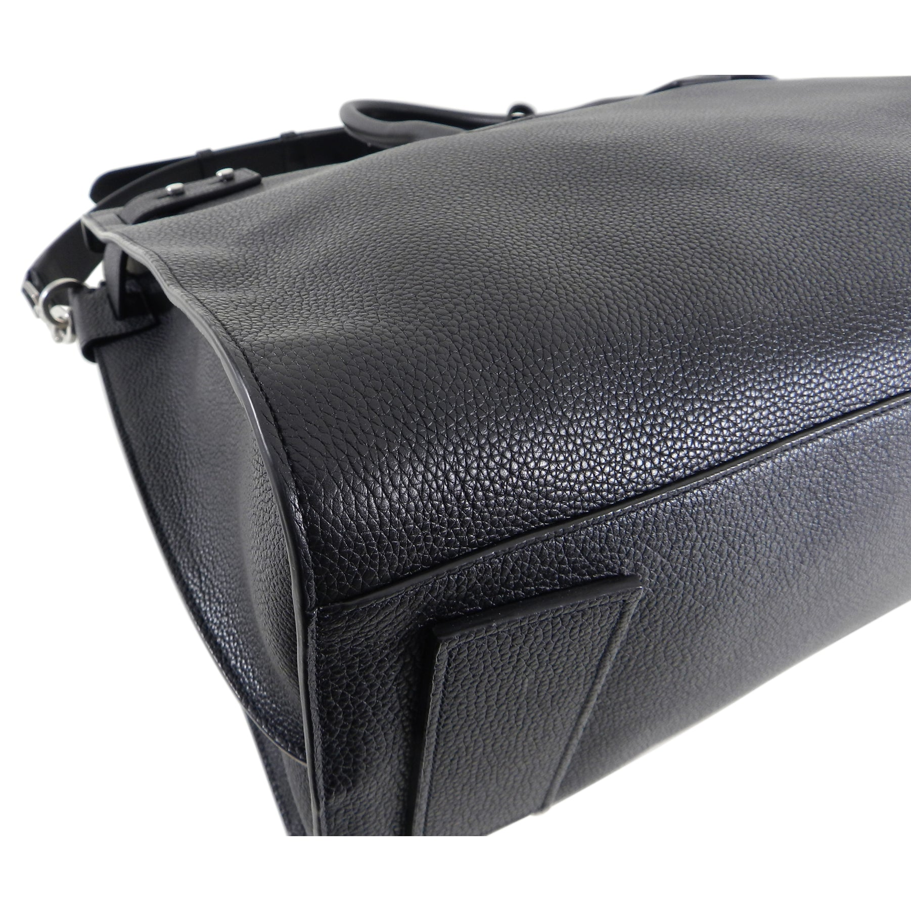 Saint Laurent Black Leather Sac de Jour 48H Large Duffle Bag