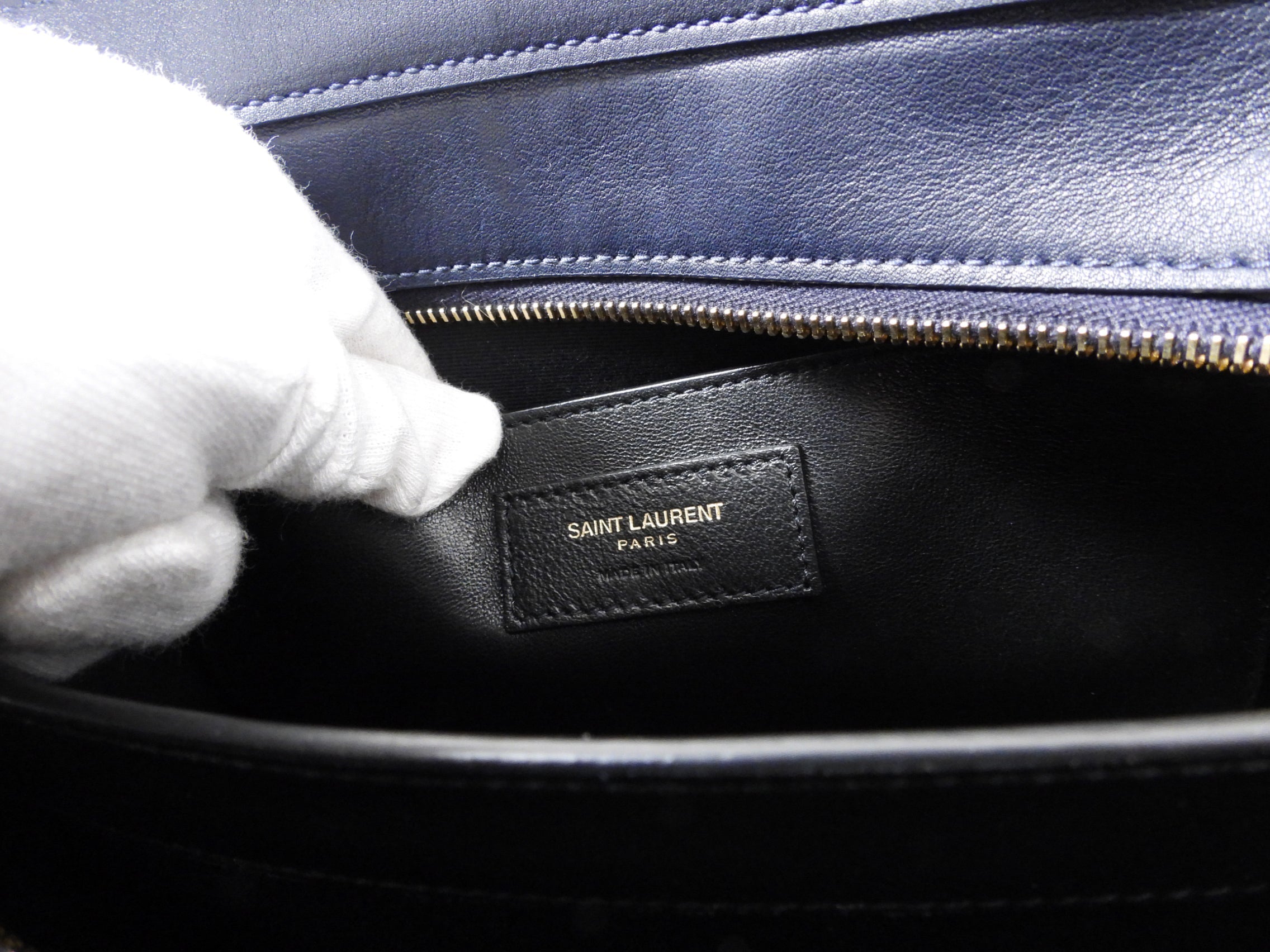 Saint Laurent Midnight Navy Small East Side Shoulder Bag