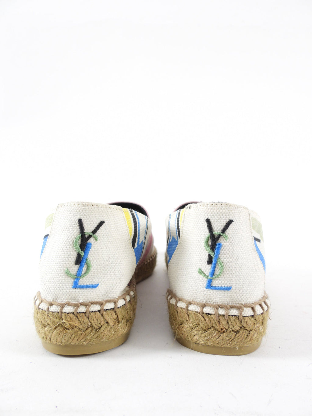 Saint Laurent 1980 Multicolour Canvas Espadrille Flats - EU 37