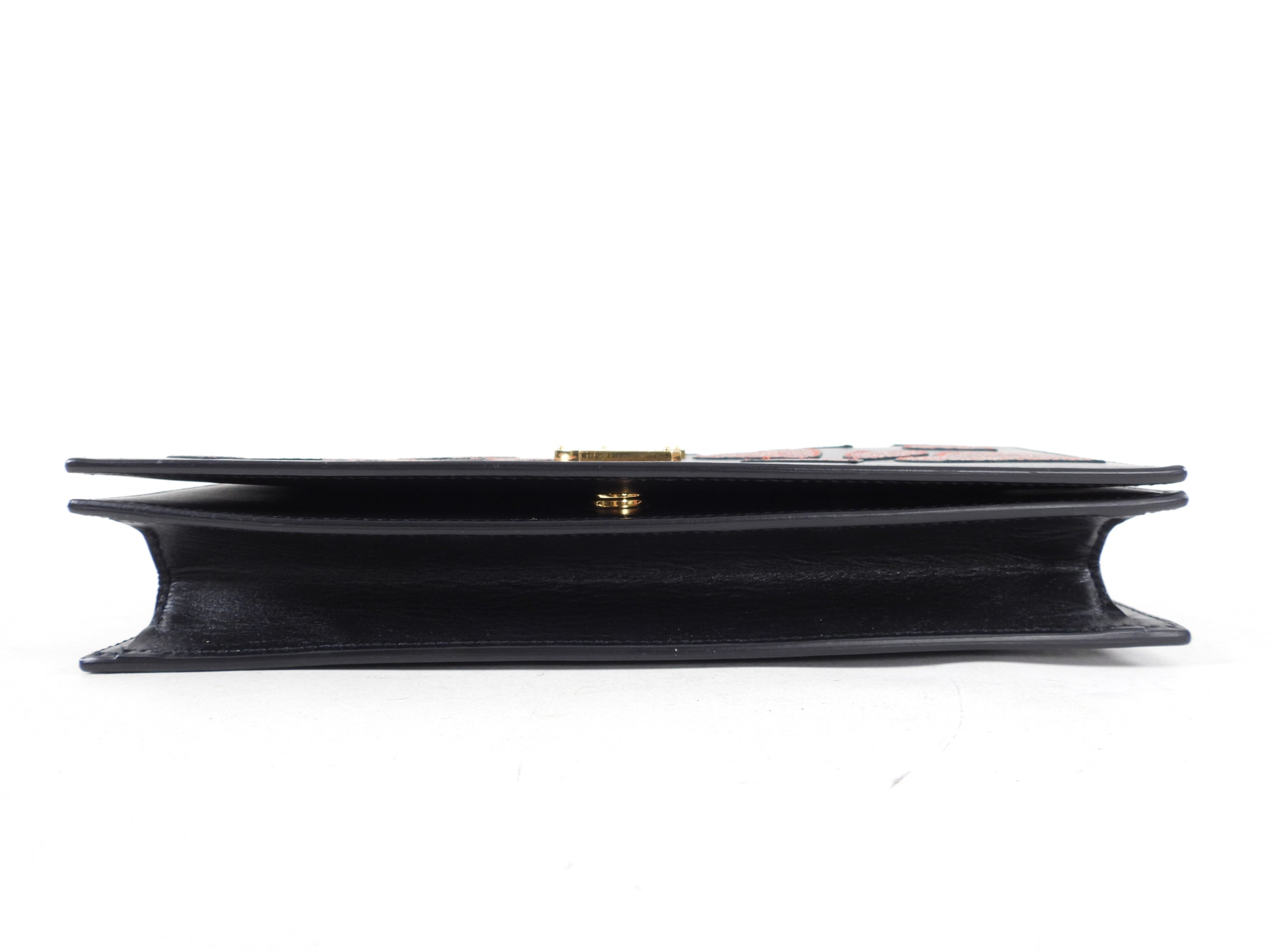 Saint Laurent Red Heart Patch Kate Clutch Bag