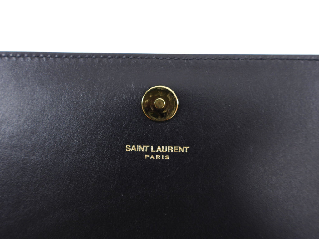 Saint Laurent Red Heart Patch Kate Clutch Bag
