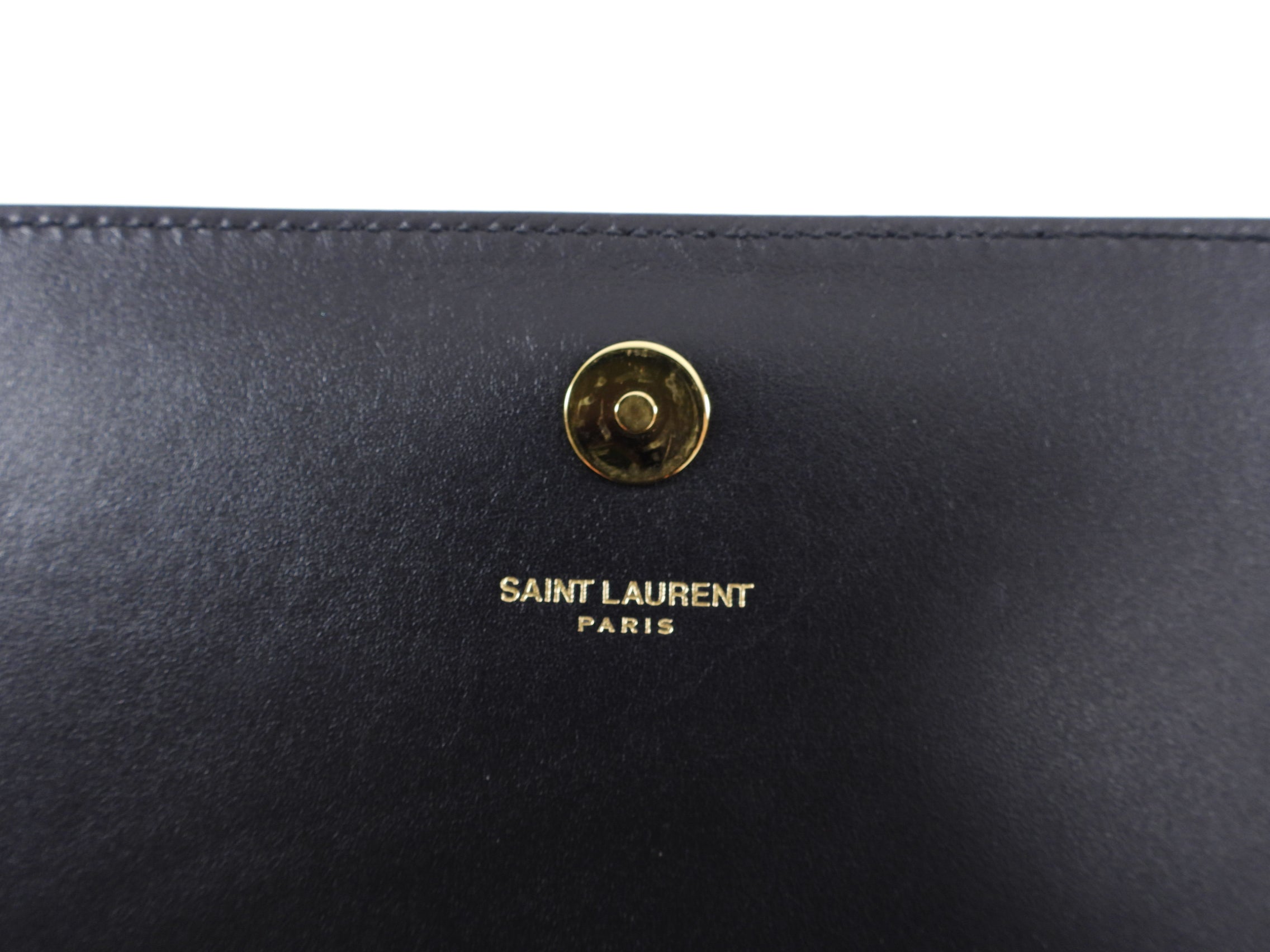 Saint Laurent Red Heart Patch Kate Clutch Bag