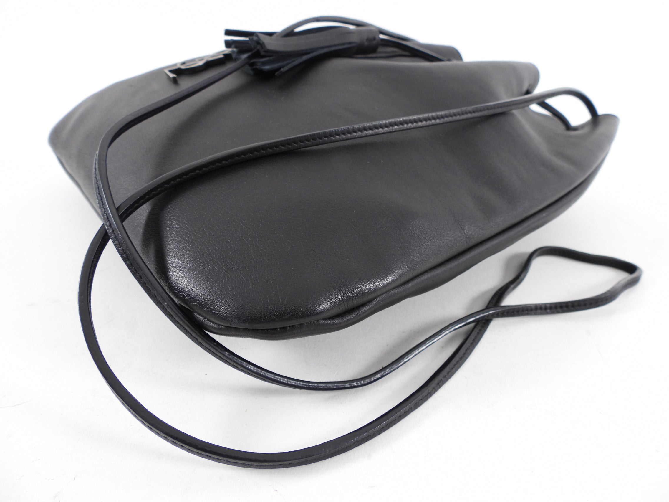 Saint Laurent Black Jen Flat Drawstring Bag