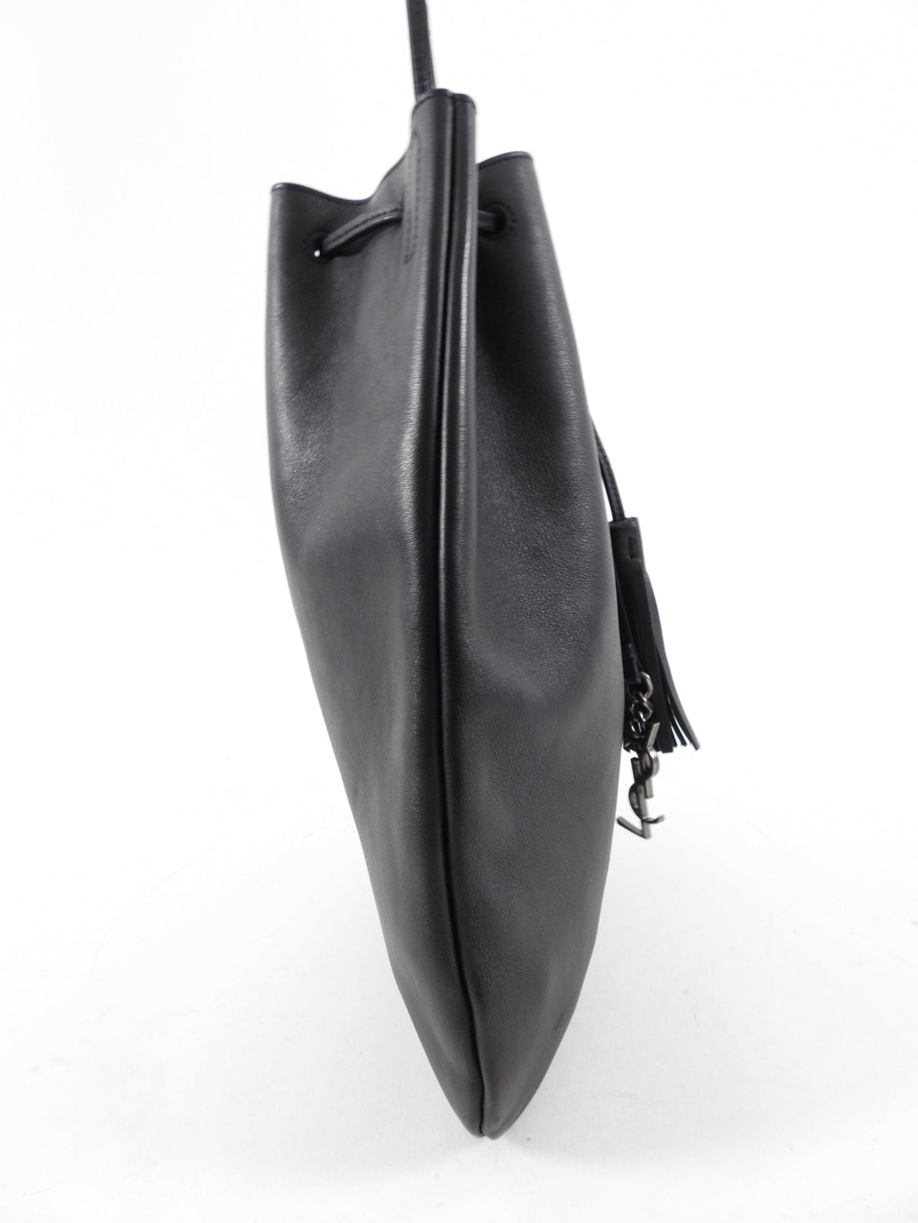 Saint Laurent Black Jen Flat Drawstring Bag