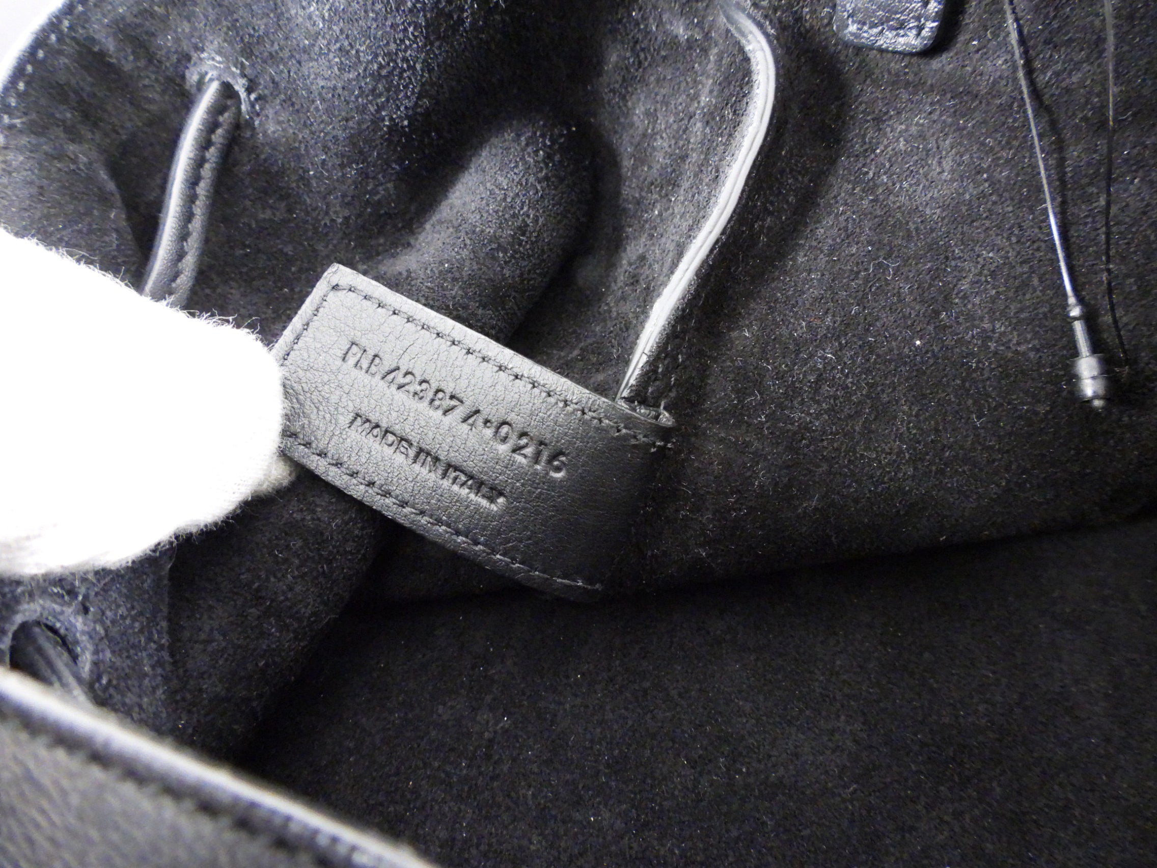 Saint Laurent Black Jen Flat Drawstring Bag