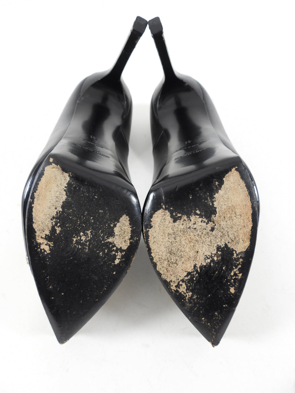 Saint Laurent Black Leather and Zebra Print 140mm Pumps