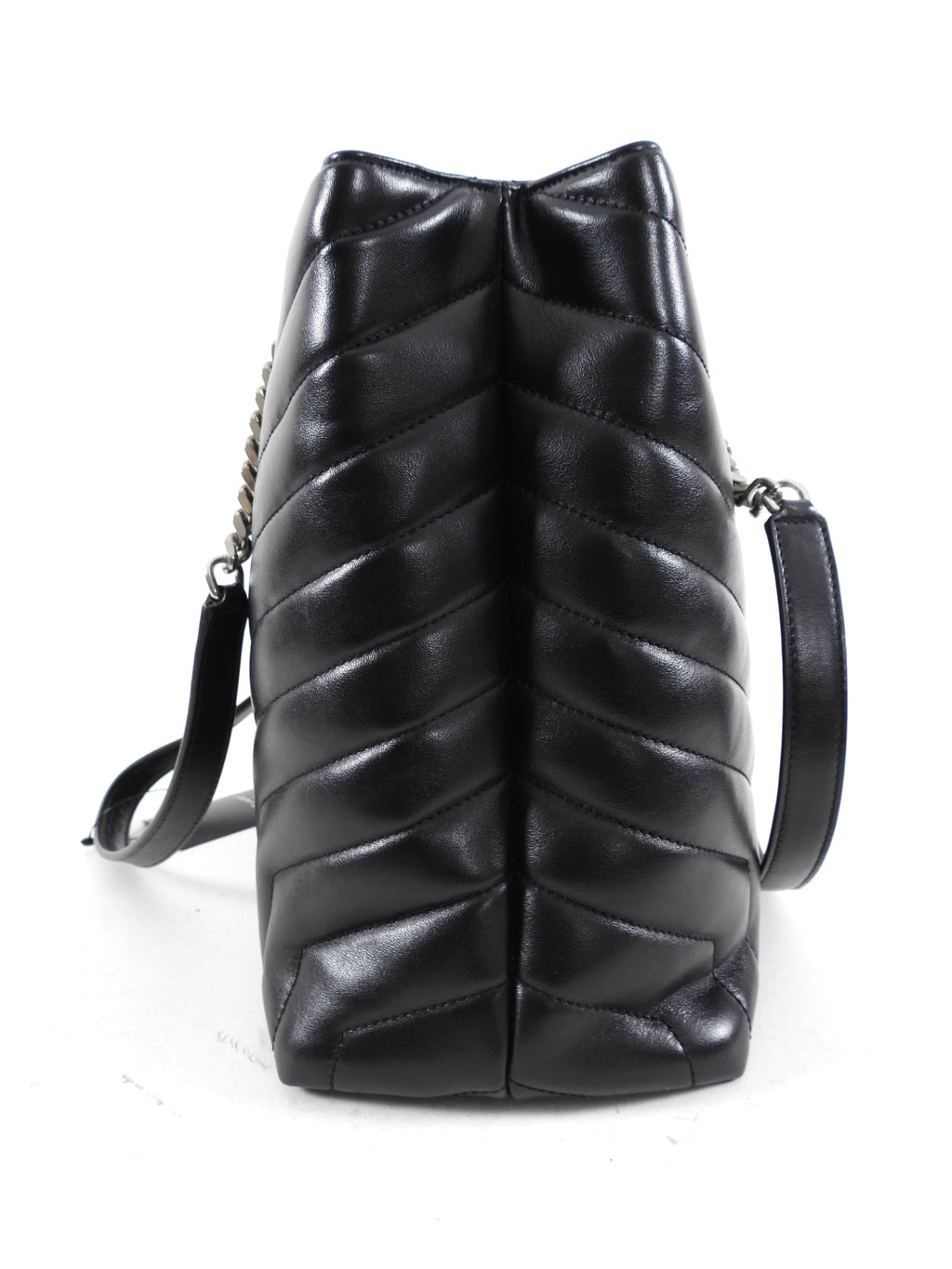 Saint Laurent Black Quilted Lou Lou Shoulder Tote Bag