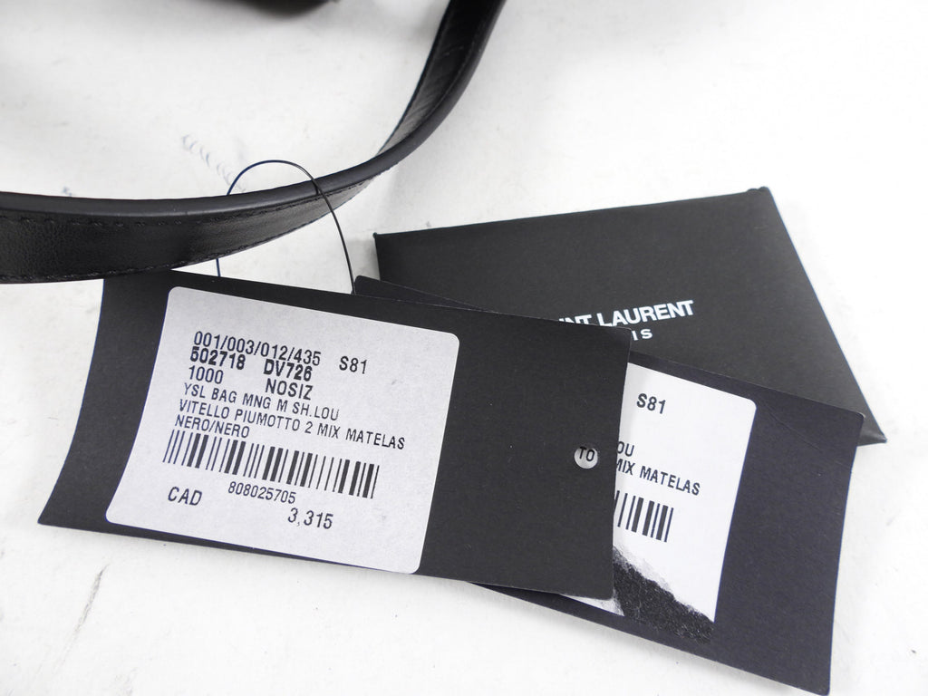 Saint Laurent Black Quilted Lou Lou Shoulder Tote Bag