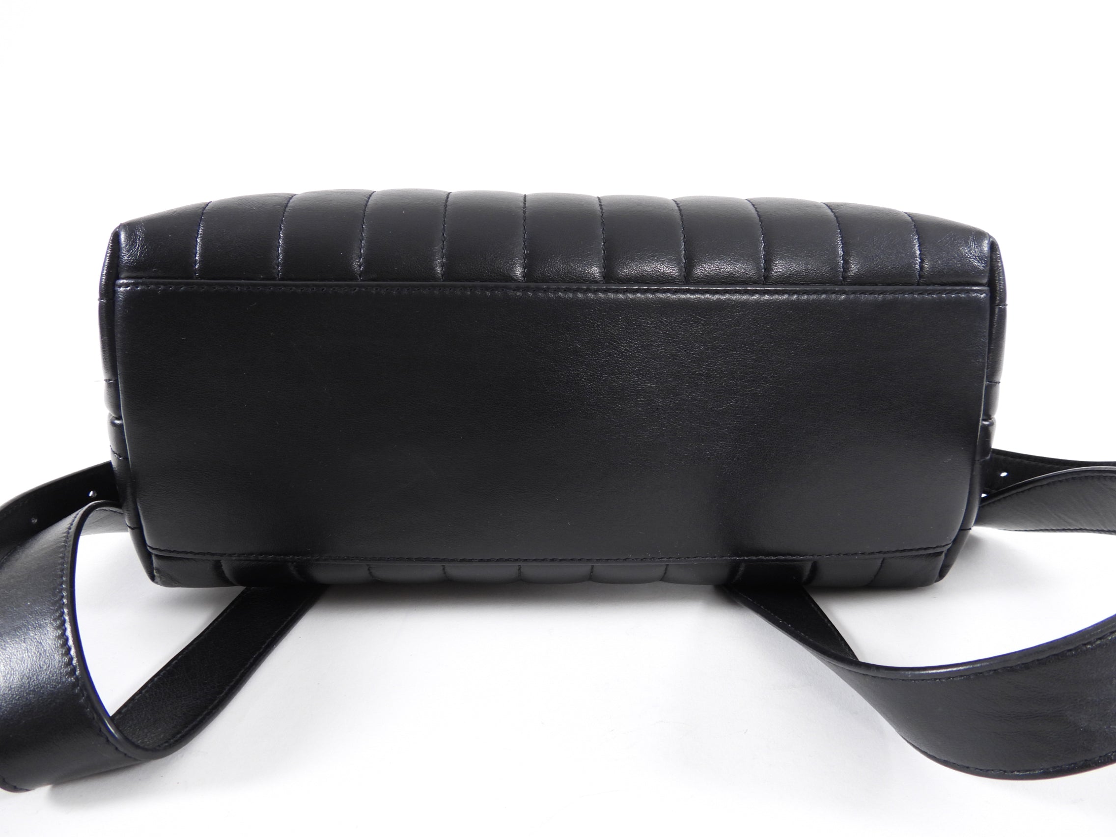 Saint Laurent Black Leather Lou Lou Quilted Backpack