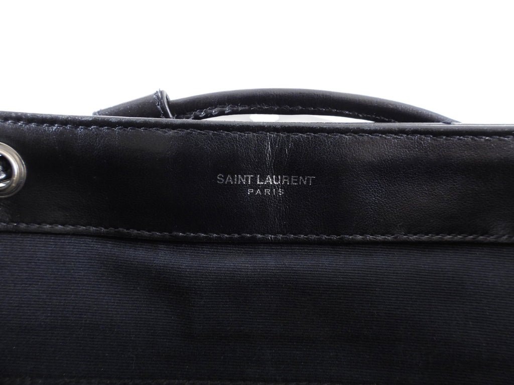 Saint Laurent Black Leather Lou Lou Quilted Backpack