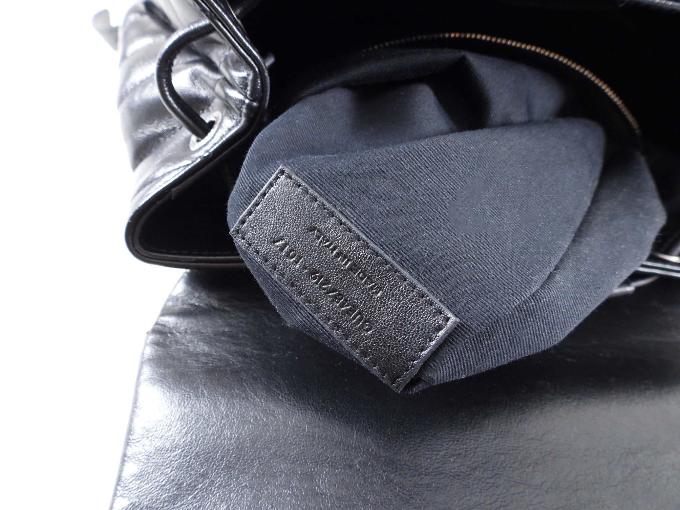 Saint Laurent Black Leather Lou Lou Quilted Backpack