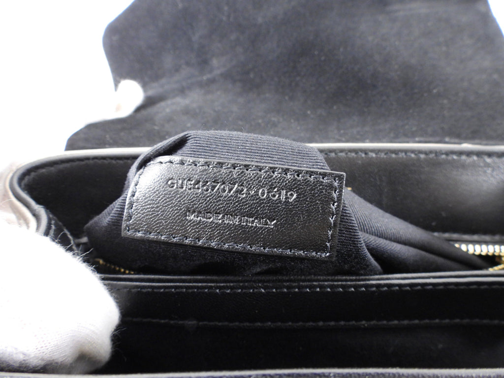 Saint Laurent Lou Lou Toy Metallic Pewter Leather Bag
