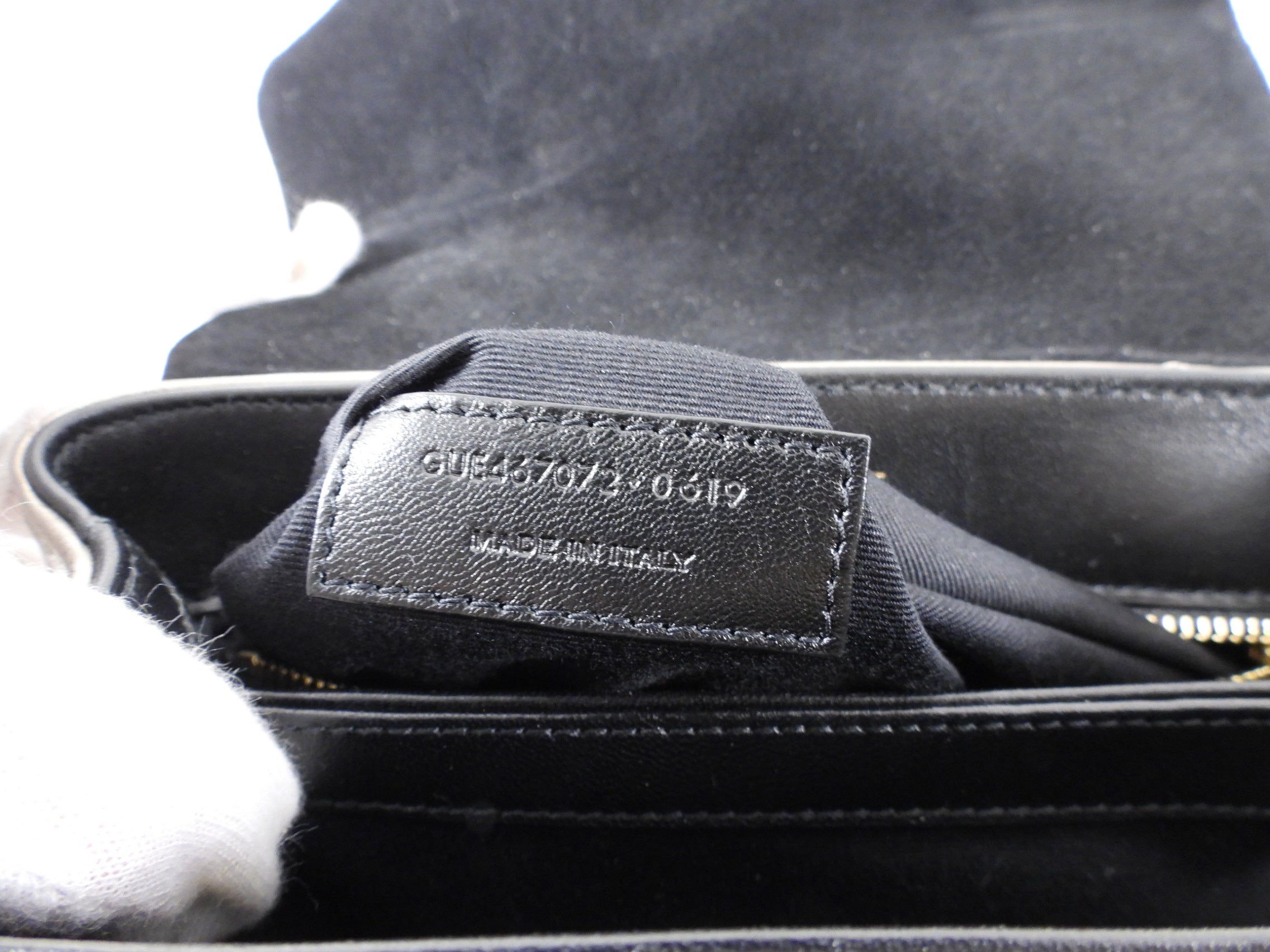 Saint Laurent Lou Lou Toy Metallic Pewter Leather Bag