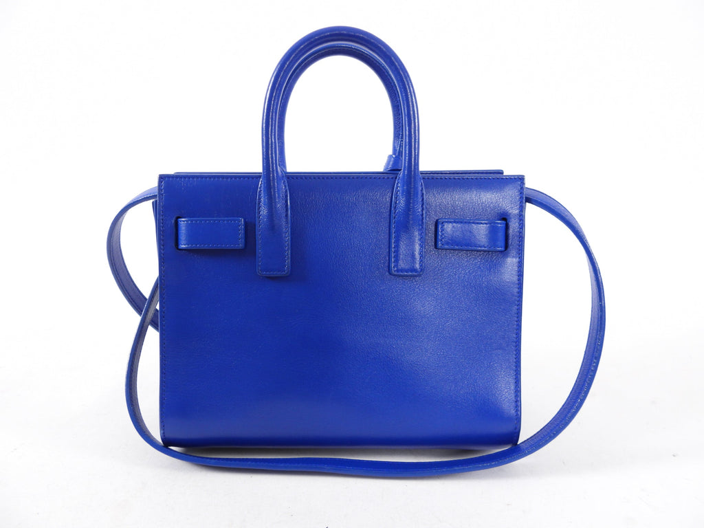 Saint Laurent Sac de Jour Nano Cobalt Blue Two-Way Bag