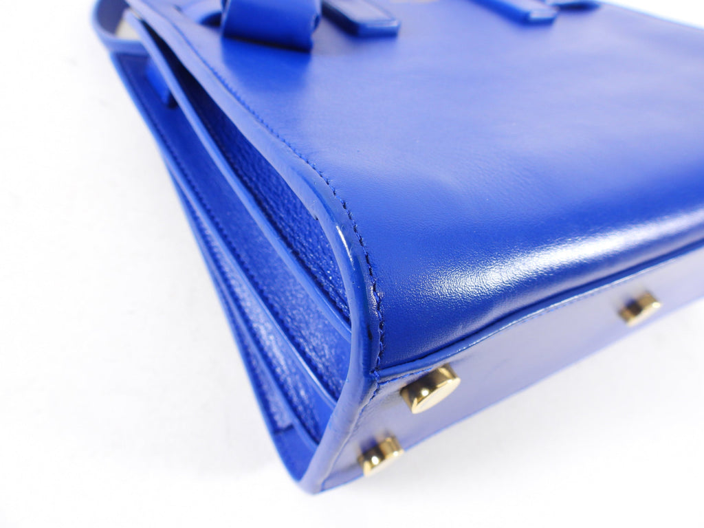Saint Laurent Sac de Jour Nano Cobalt Blue Two-Way Bag