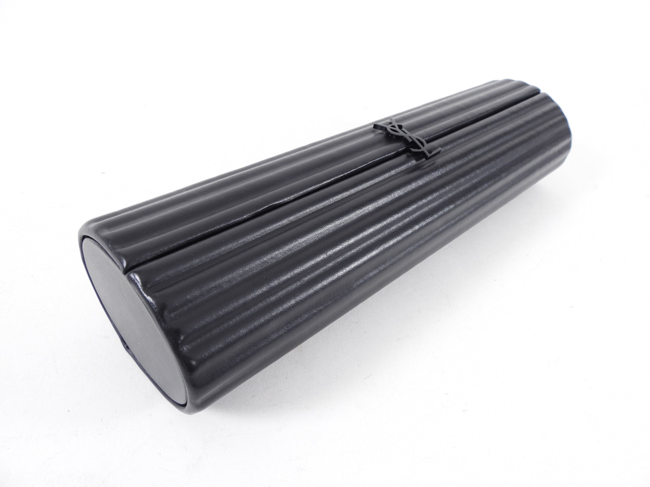 Saint Laurent Black Opyum Long Tube Evening Clutch Bag