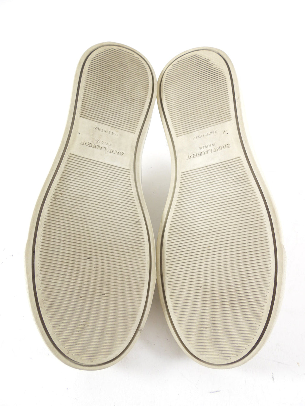 Saint Laurent White Leather Perforated Low Sneaker - 36