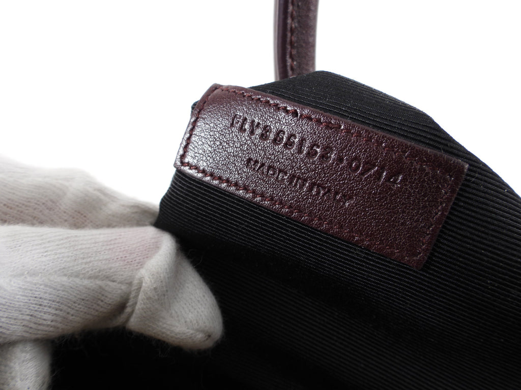 Saint Laurent Sac de Jour Small Bordeaux Smooth Leather Bag