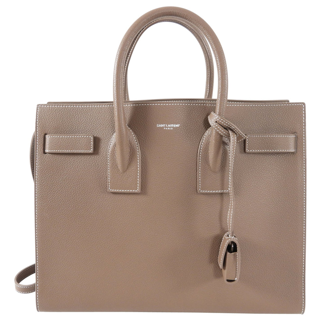 Saint Laurent Sac de Jour Small Taupe Two Way Bag