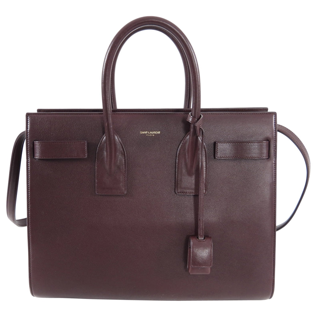 Saint Laurent Sac de Jour Small Bordeaux Smooth Leather Bag