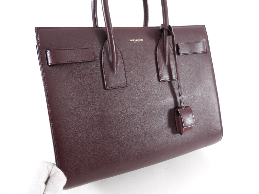 Saint Laurent Sac de Jour Small Bordeaux Smooth Leather Bag