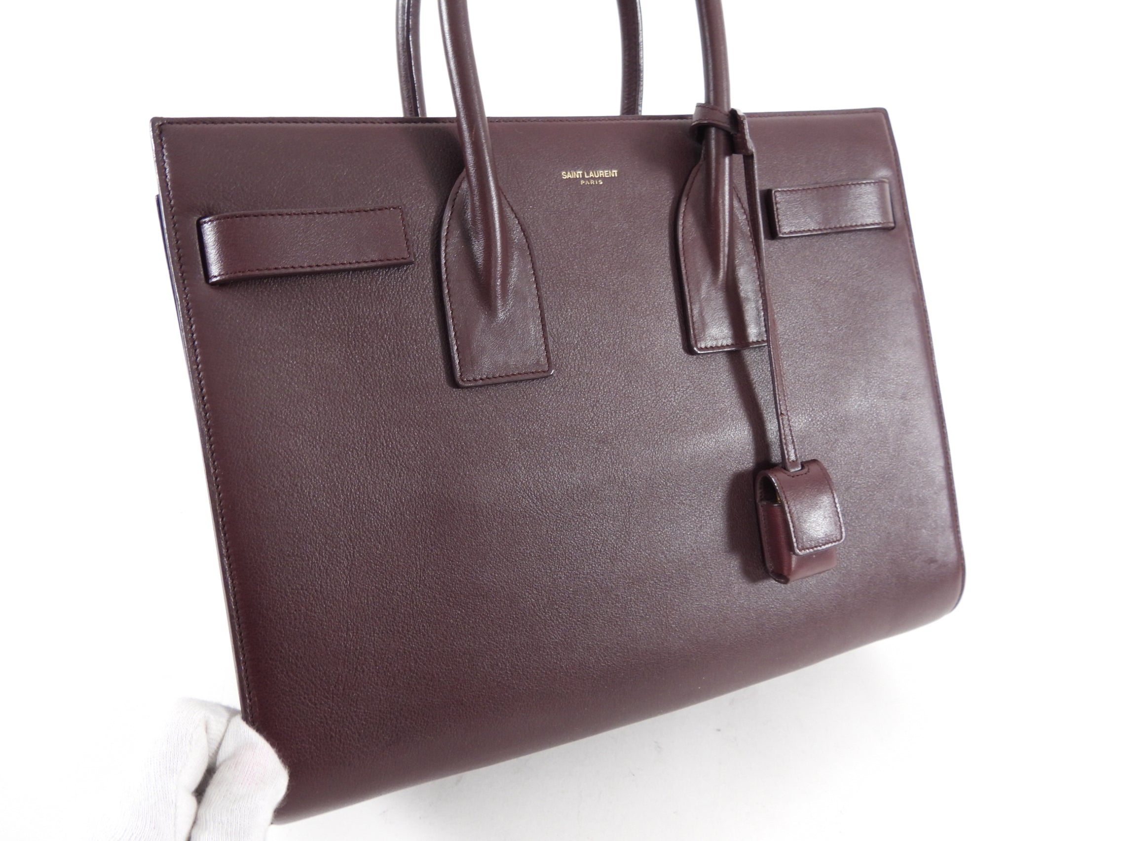 Saint Laurent Sac de Jour Small Bordeaux Smooth Leather Bag