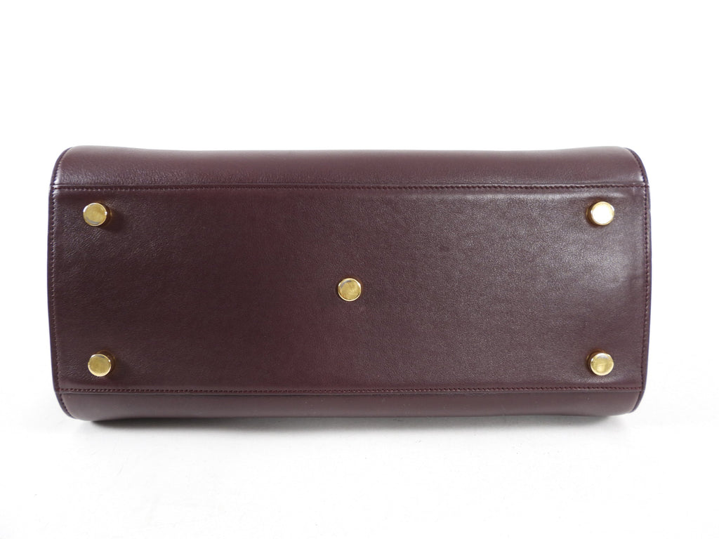 Saint Laurent Sac de Jour Small Bordeaux Smooth Leather Bag