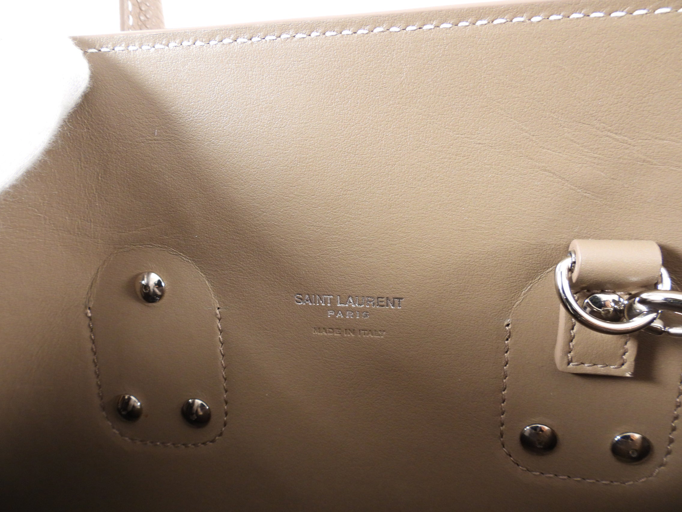 Saint Laurent Sac de Jour Small Taupe Two Way Bag