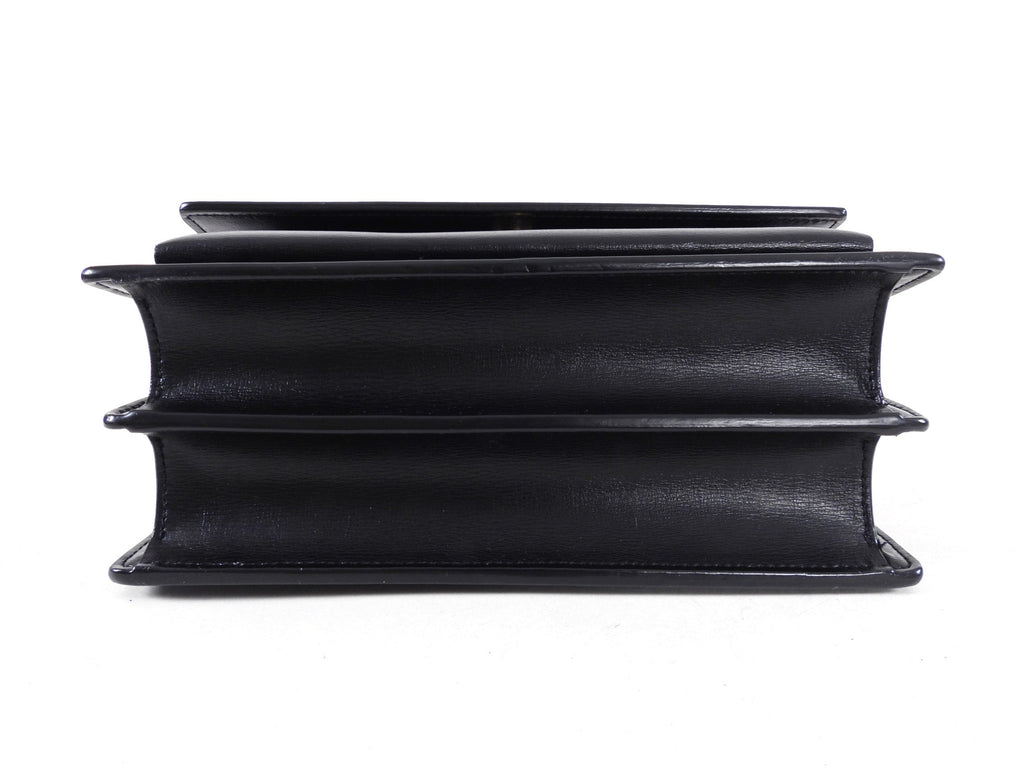 Saint Laurent Black Leather Medium Sunset Chain Shoulder Bag