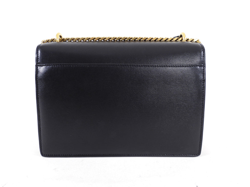 Saint Laurent Black Leather Medium Sunset Chain Shoulder Bag