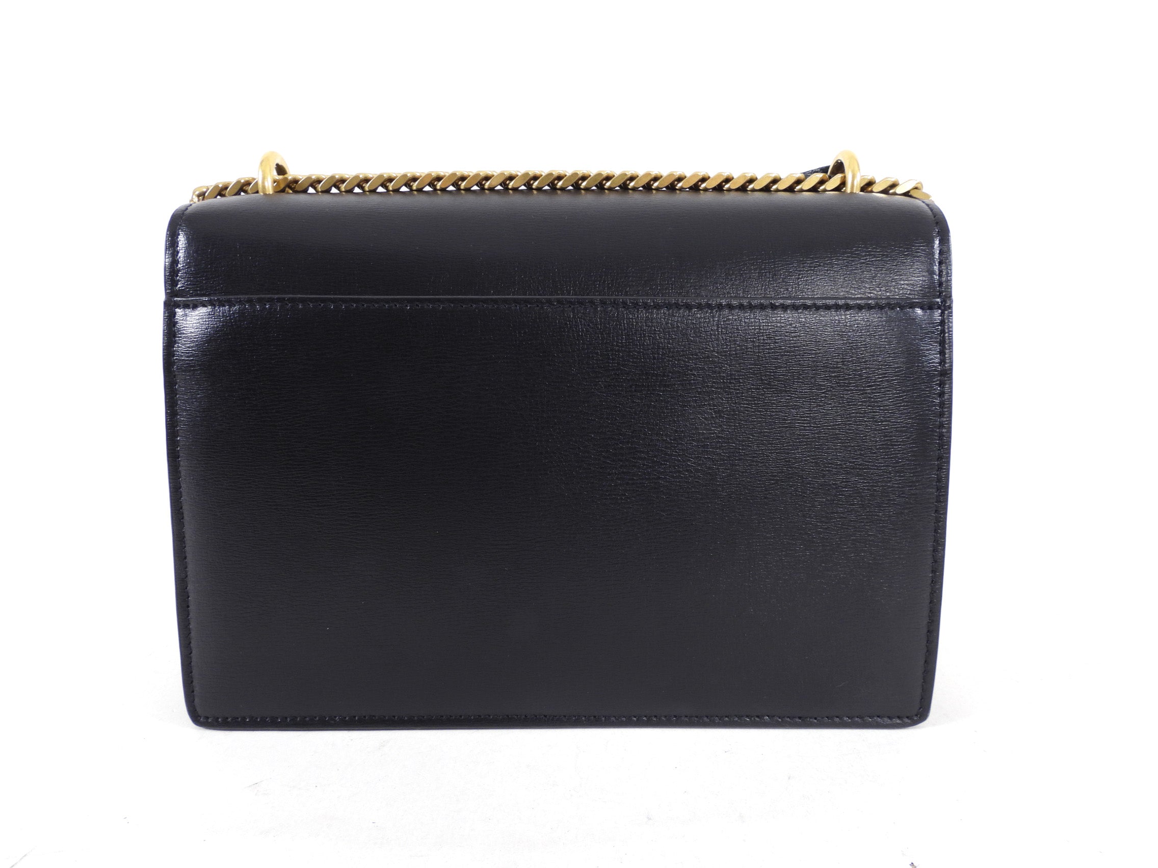 Saint Laurent Black Leather Medium Sunset Chain Shoulder Bag