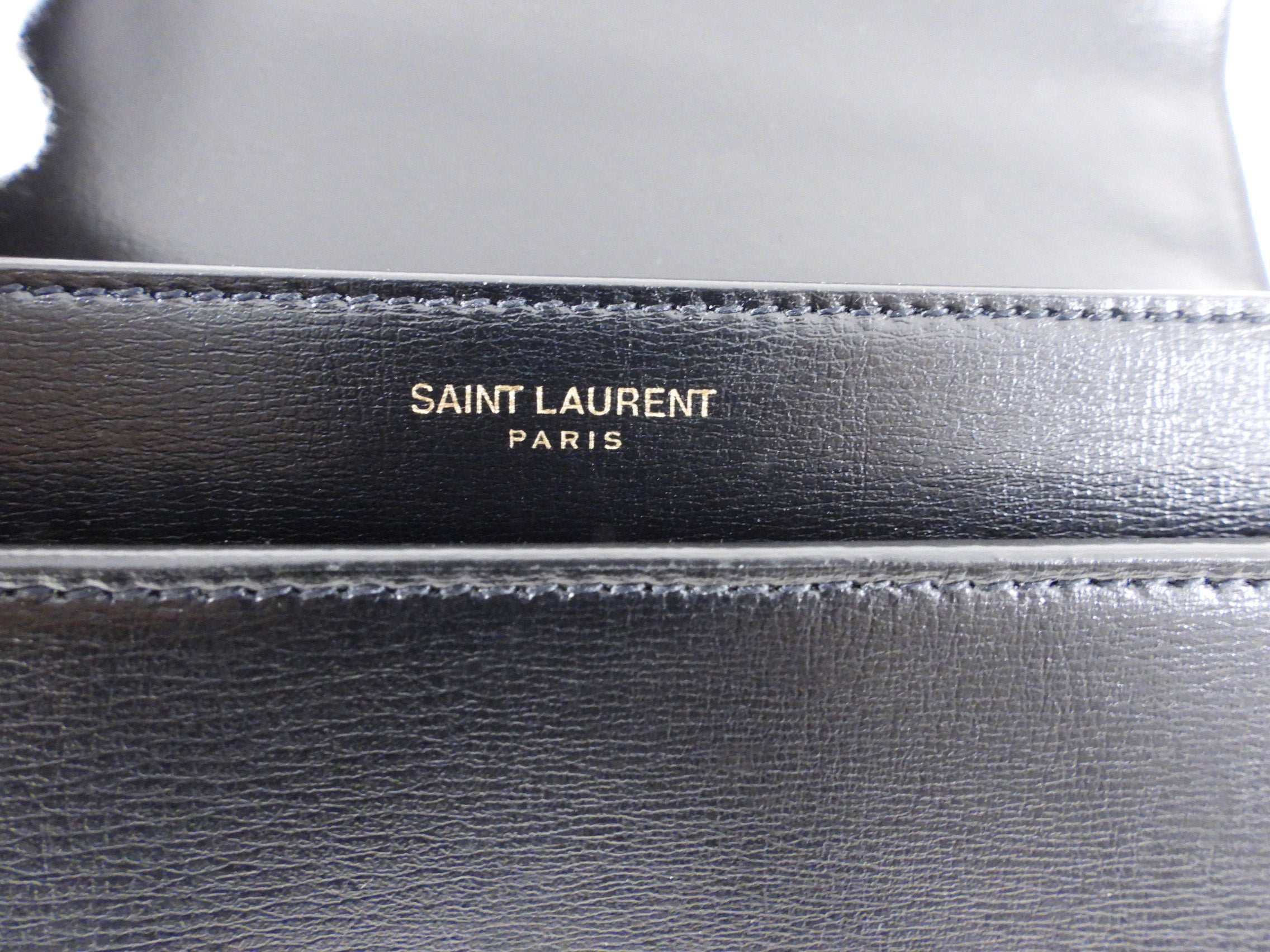 Saint Laurent Black Leather Medium Sunset Chain Shoulder Bag