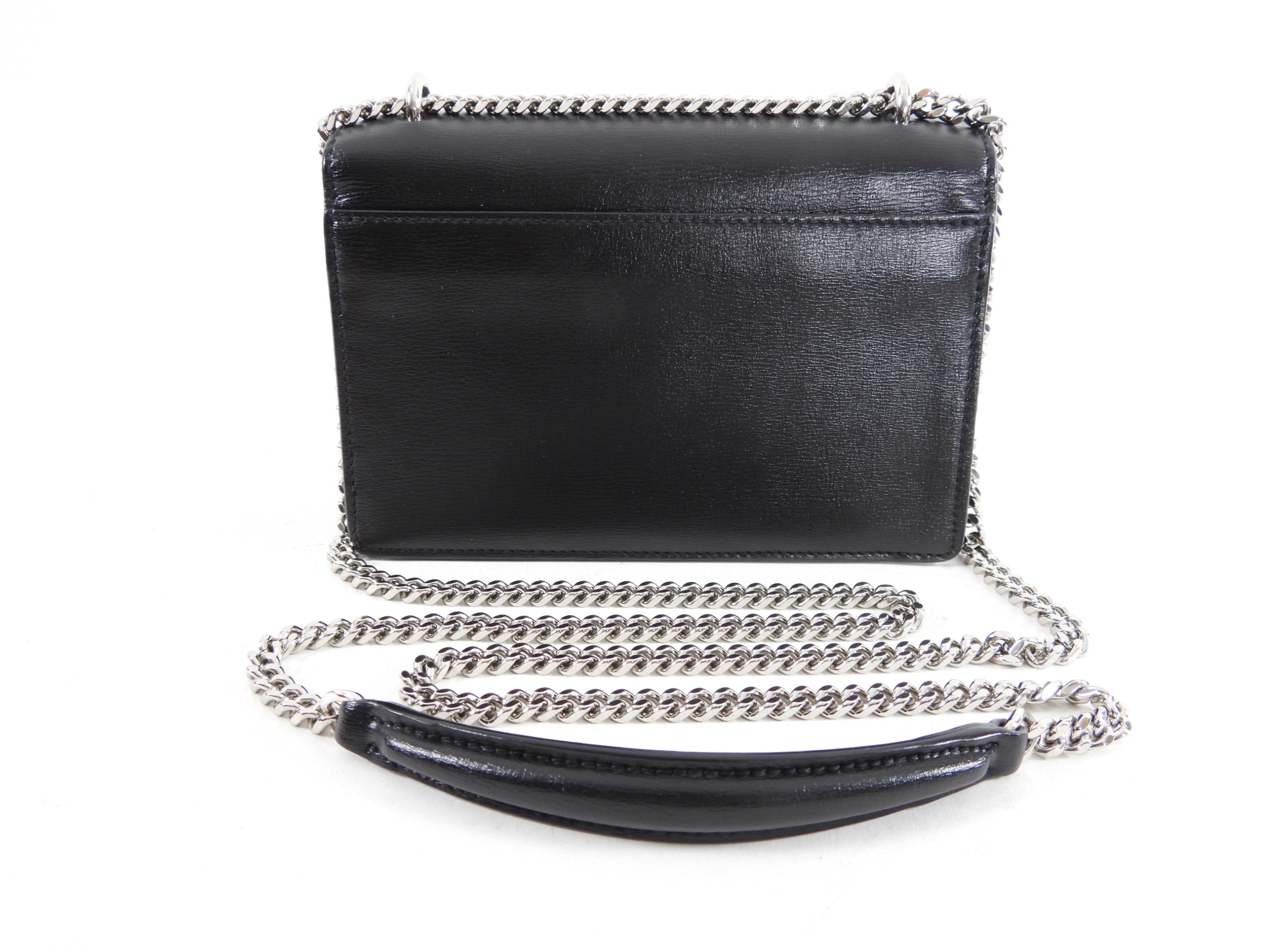 Saint Laurent Black Leather Mini Sunset Crossbody Bag
