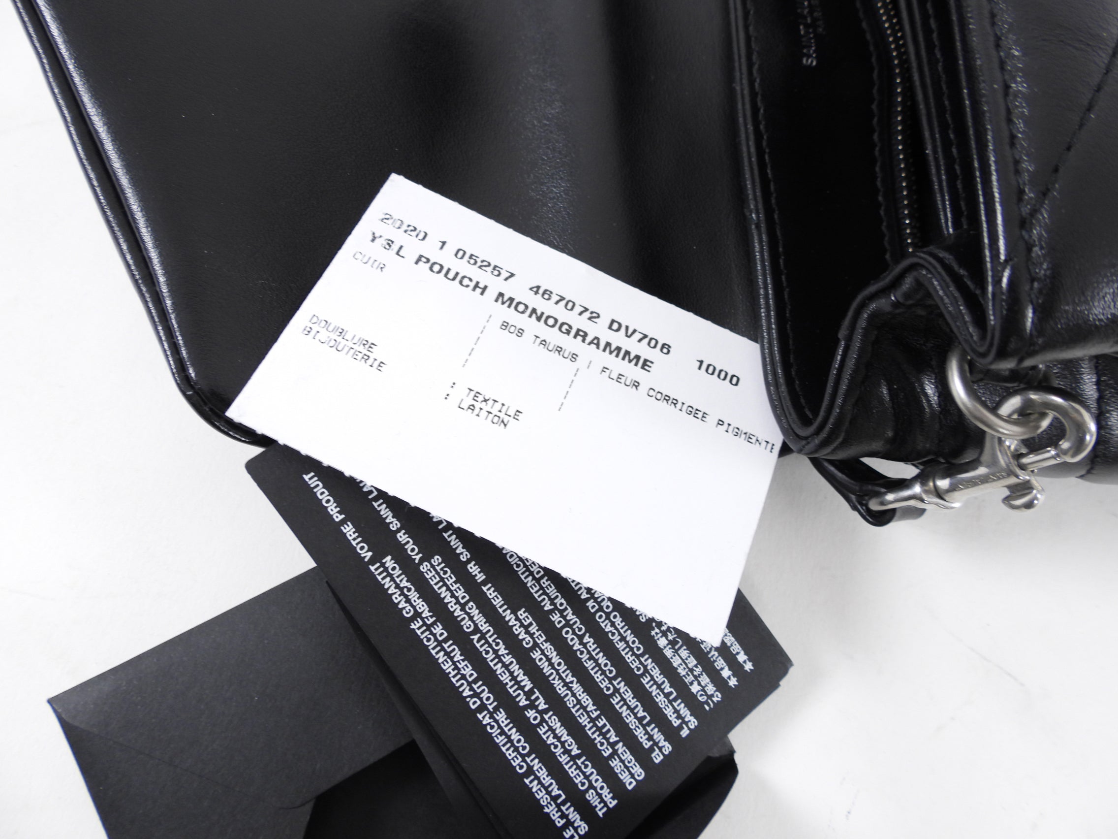 Saint Laurent Black Matelasse Lou Lou Toy Bag