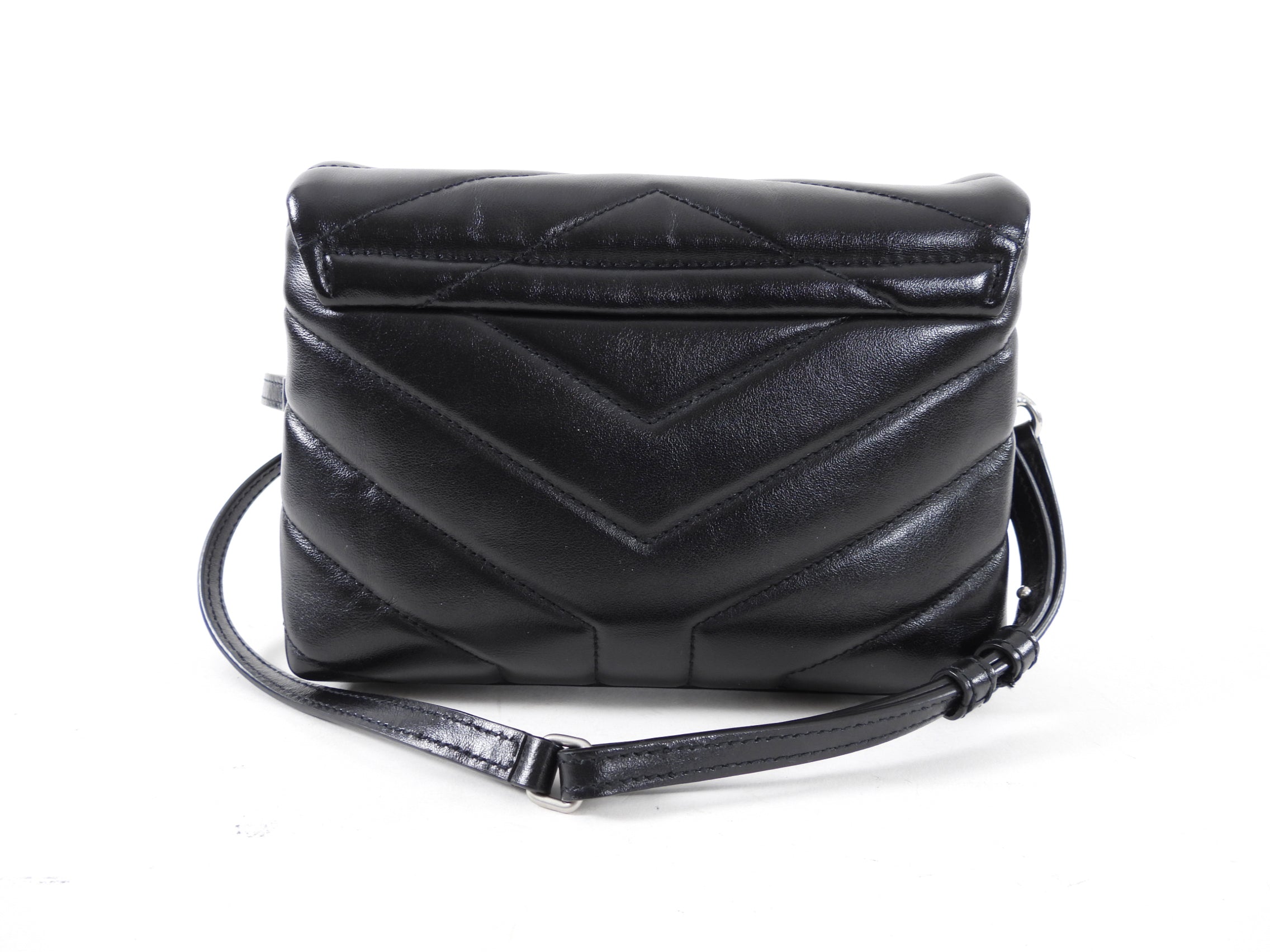 Saint Laurent Black Matelasse Lou Lou Toy Bag