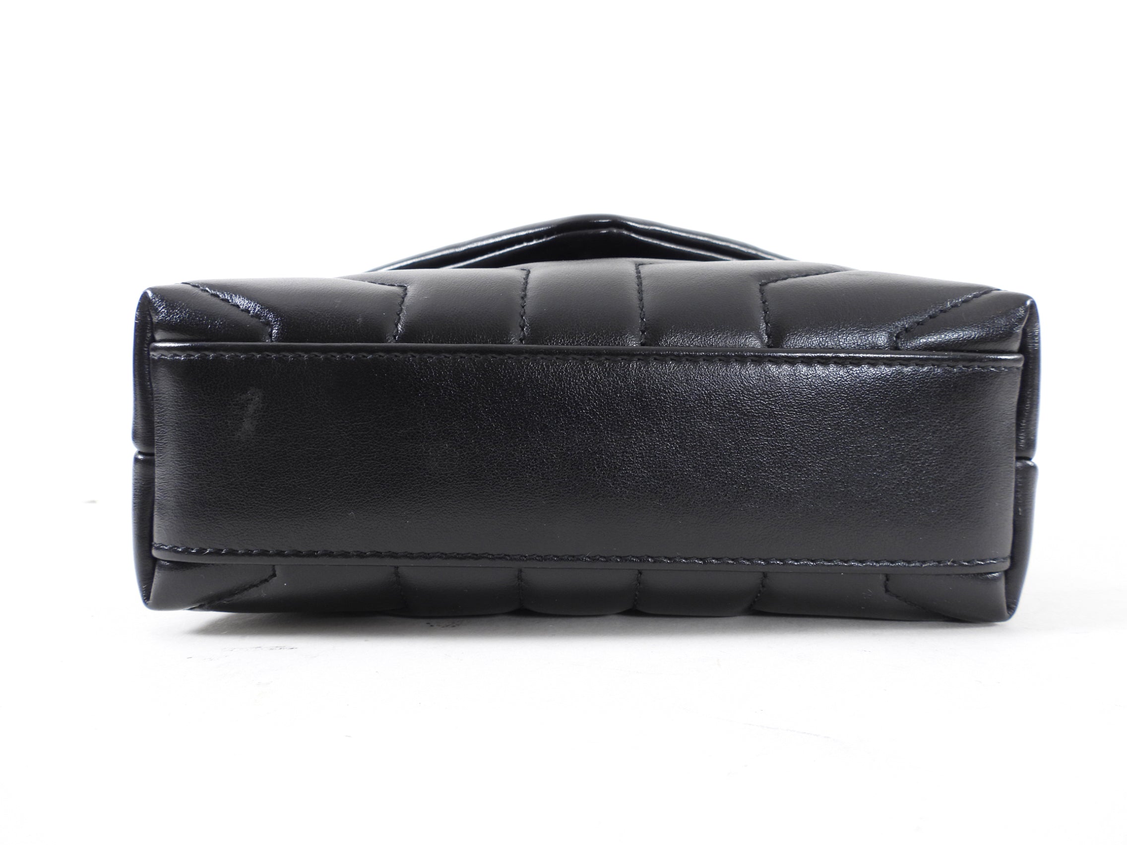 Saint Laurent Black Matelasse Lou Lou Toy Bag