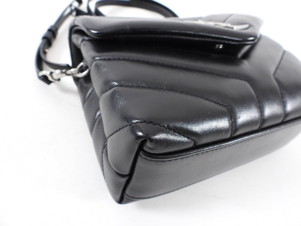 Saint Laurent Black Matelasse Lou Lou Toy Bag
