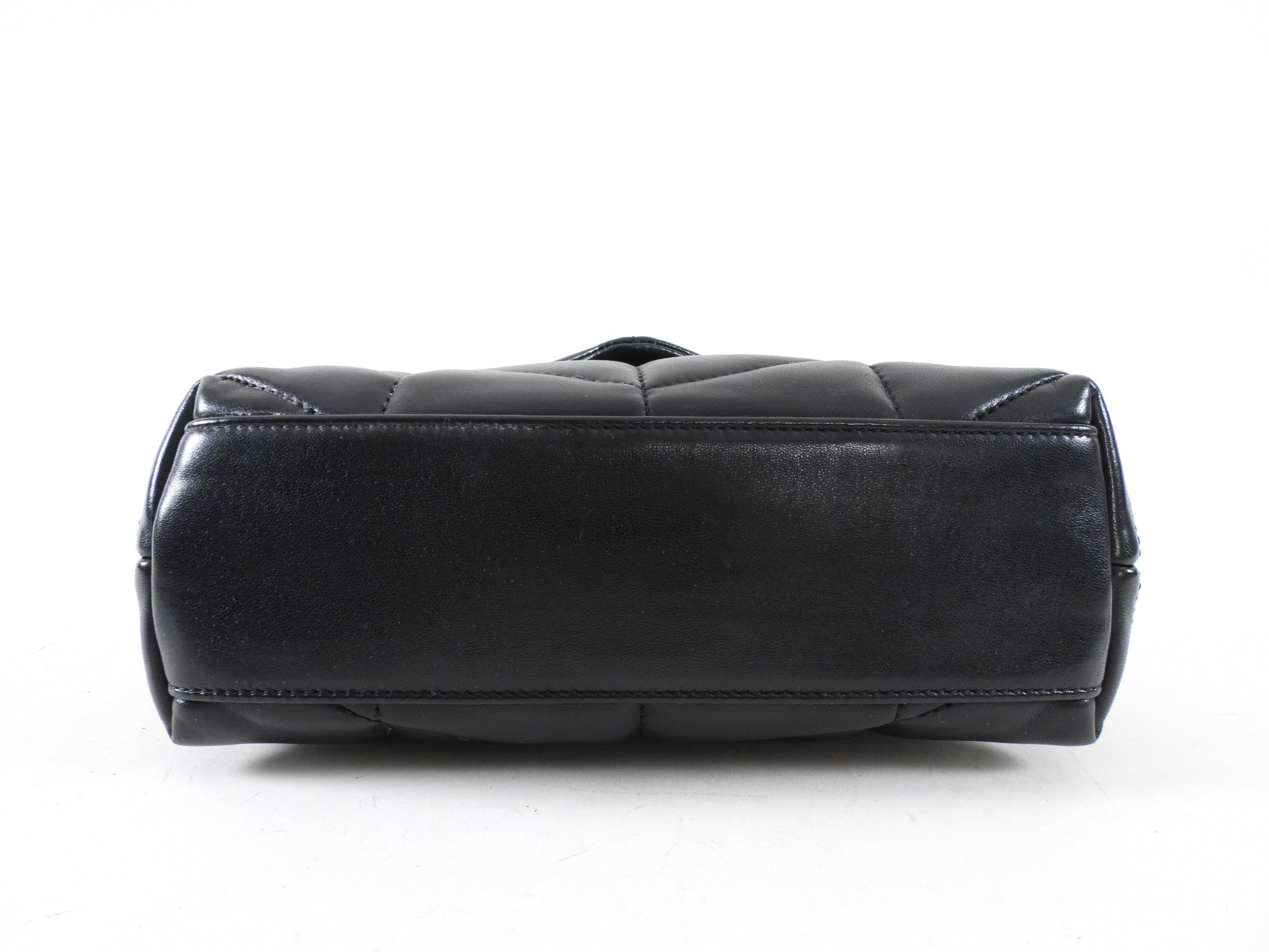 Saint Laurent Black Quilt Leather Toy Puffer Bag