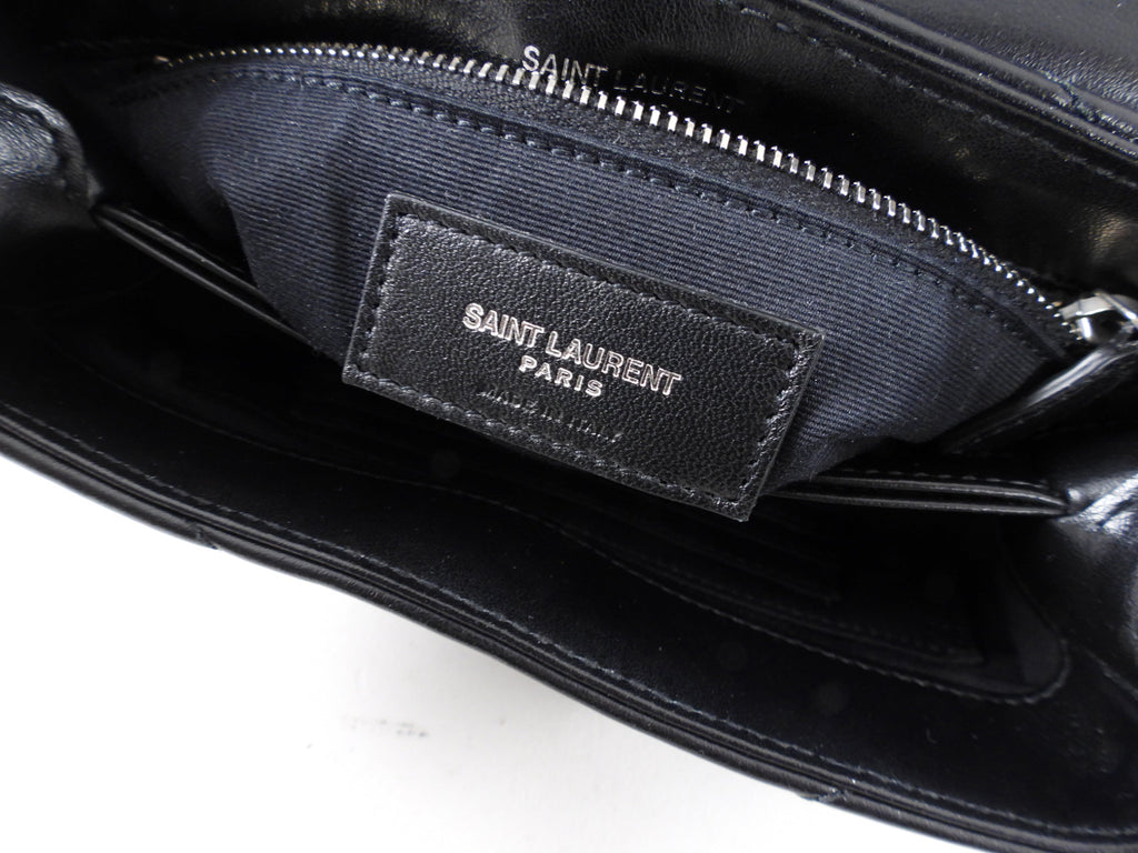 Saint Laurent Black Matelasse Lou Lou Toy Bag