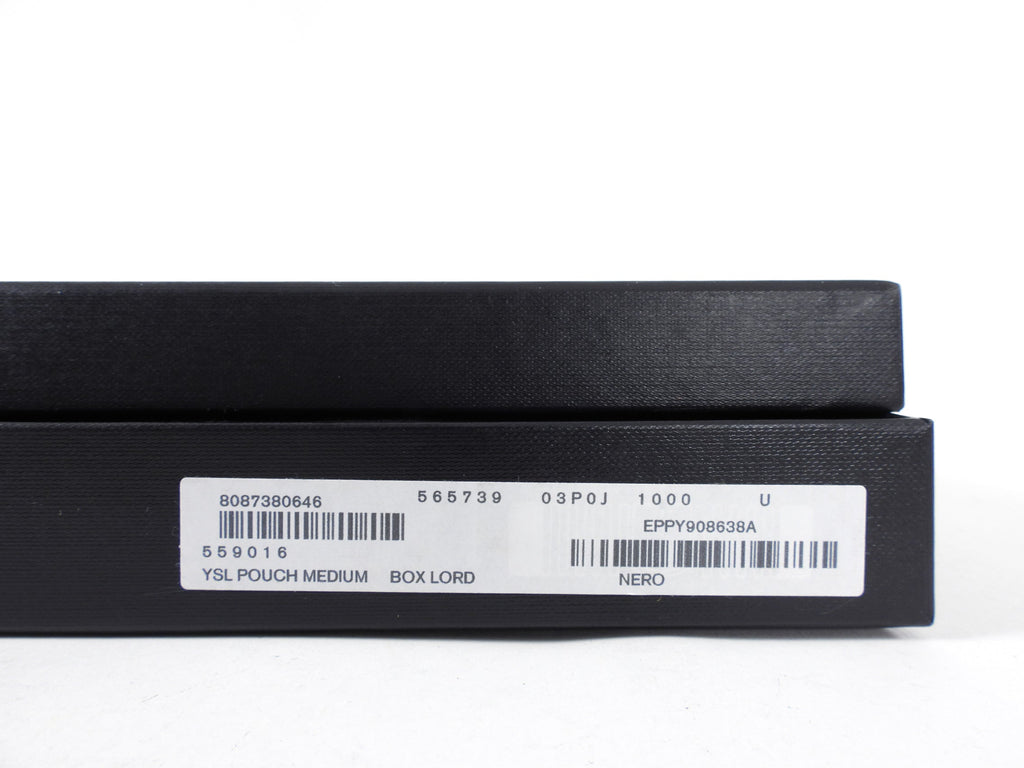 Saint Laurent Black Smooth Leather Uptown Clutch
