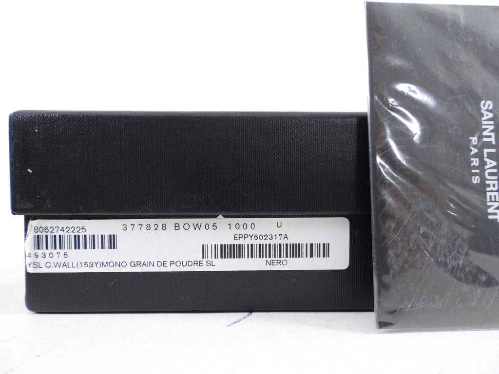 Saint Laurent Black Chevron Kate Wallet on Chain Bag