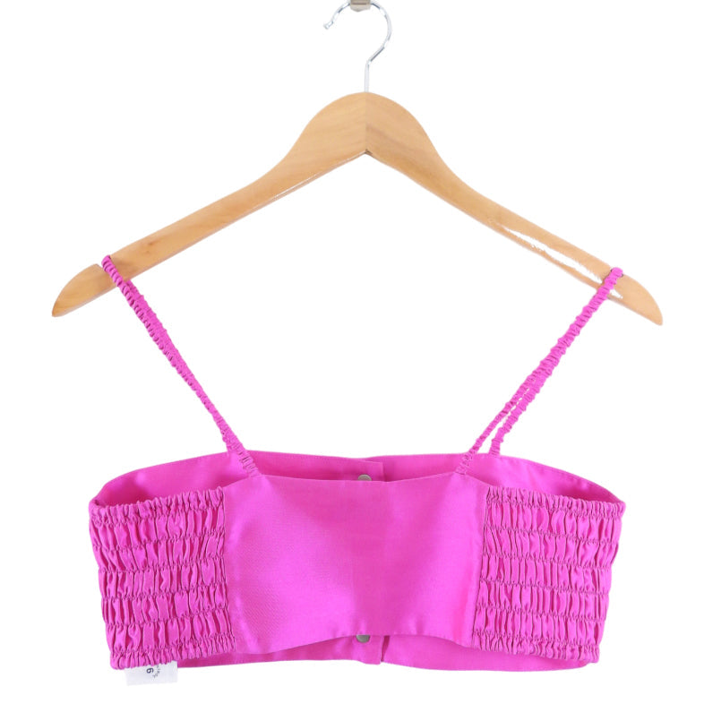 Sandro Fuchsia Pink Bamdeau Crop Top - USA XS