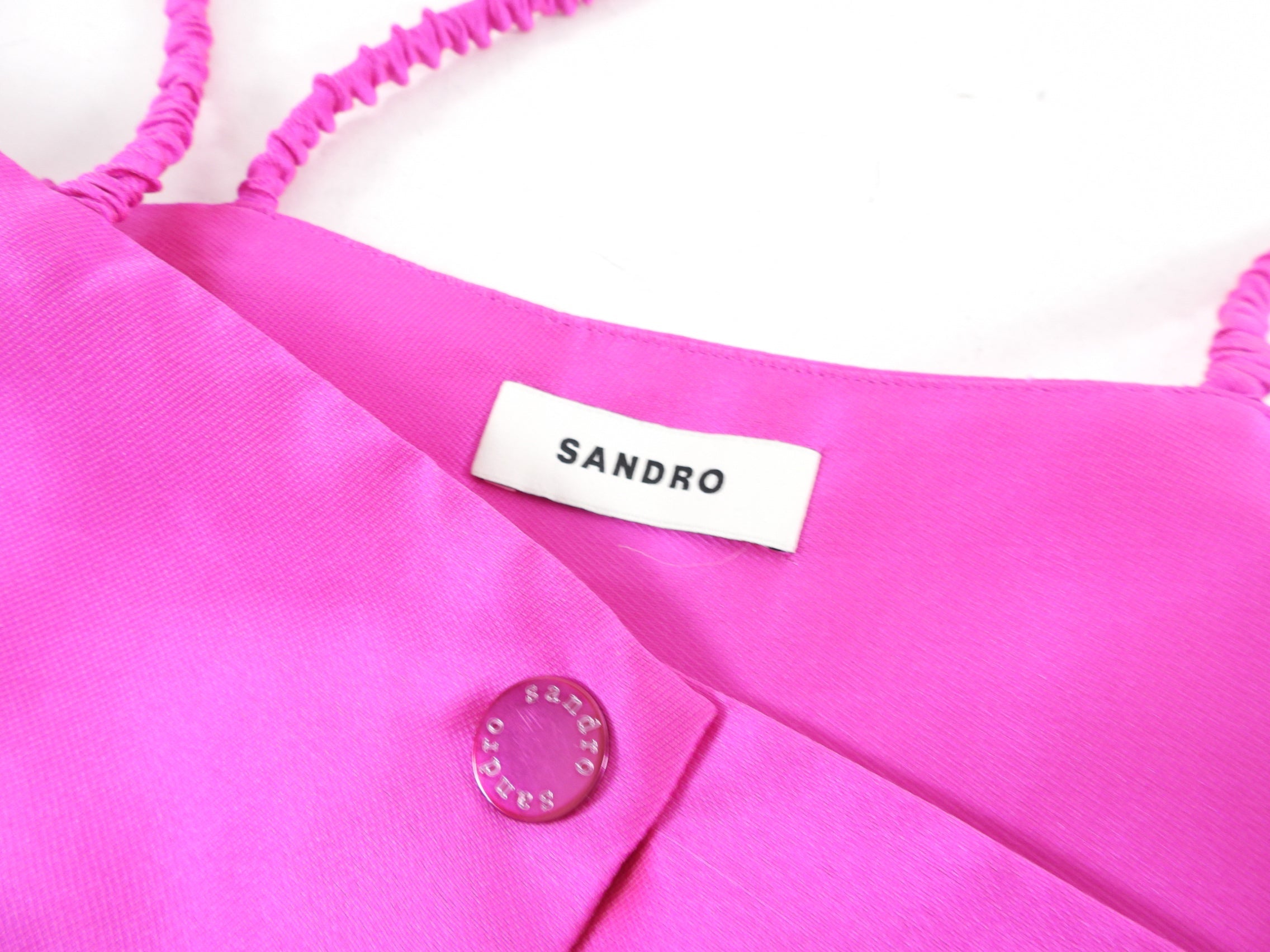 Sandro Fuchsia Pink Bamdeau Crop Top - USA XS